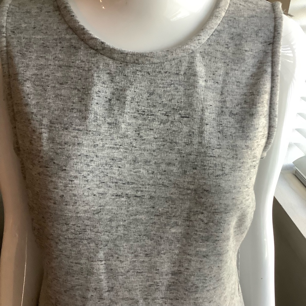 J Crew Heather Gray Heavyweight Jersey Knit Sleeveless Dress - Picture 5 of 5